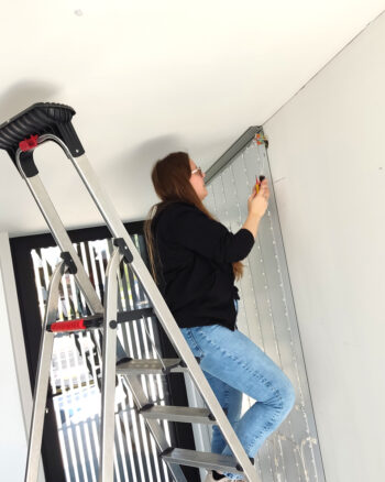 LED wand met geprinte peesdoek geplaatst door Burocad voor Belisol